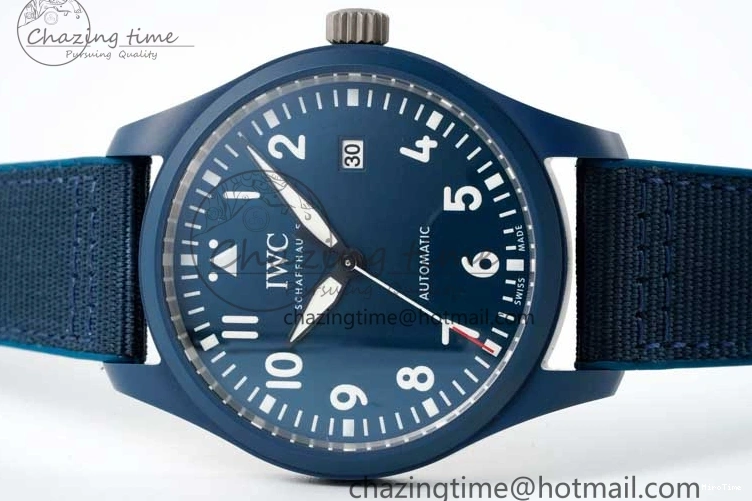 MIROTIME 0209 Mark XVIII IW328101 Blue Ceramic M+F 1:1 Best Edition Blue Dial on Blue Nylon Strap A Efficient 7066
